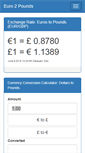 Mobile Screenshot of euros2pounds.com