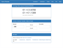 Tablet Screenshot of euros2pounds.com